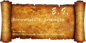 Borovnyák Izabella névjegykártya
